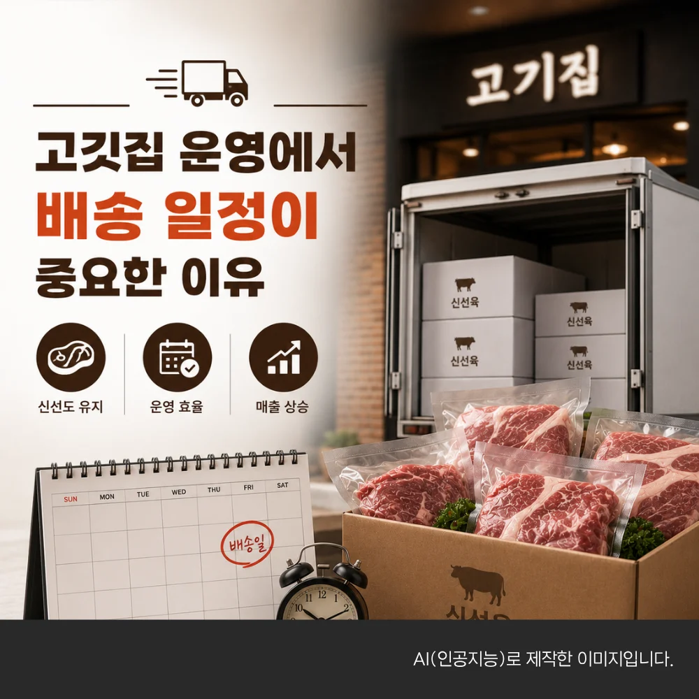 고기집 운영에서 배송 일정이 중요한 이유에 관한 이미지