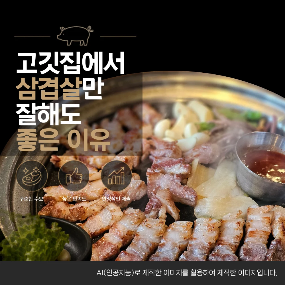 고기집에서 삼겹살만 잘해도 좋은 이유에 관한 이미지