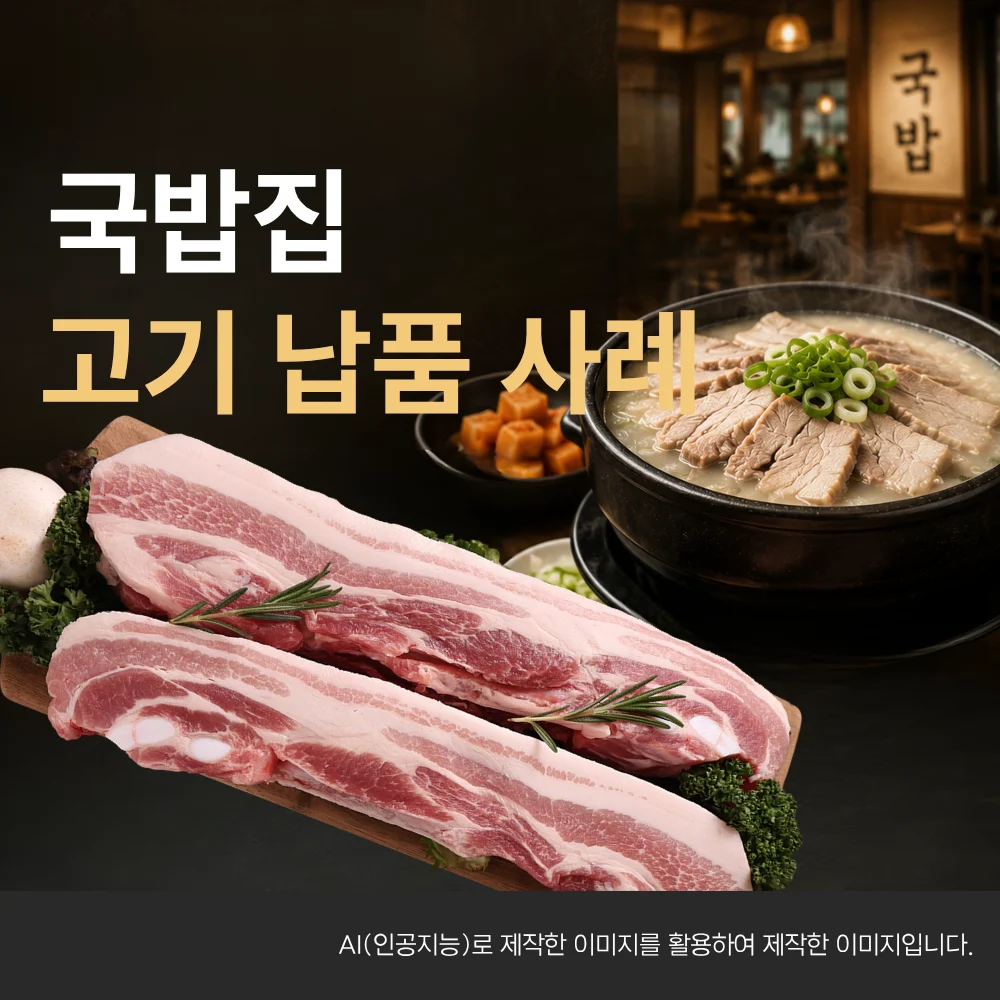 국밥집 고기납품사례 안내 사진