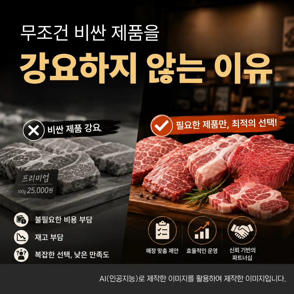무조건 비싼 제품을 강요하지 않는 이유