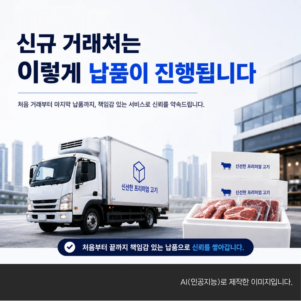 신규 거래처 납품 진행 과정 이미지