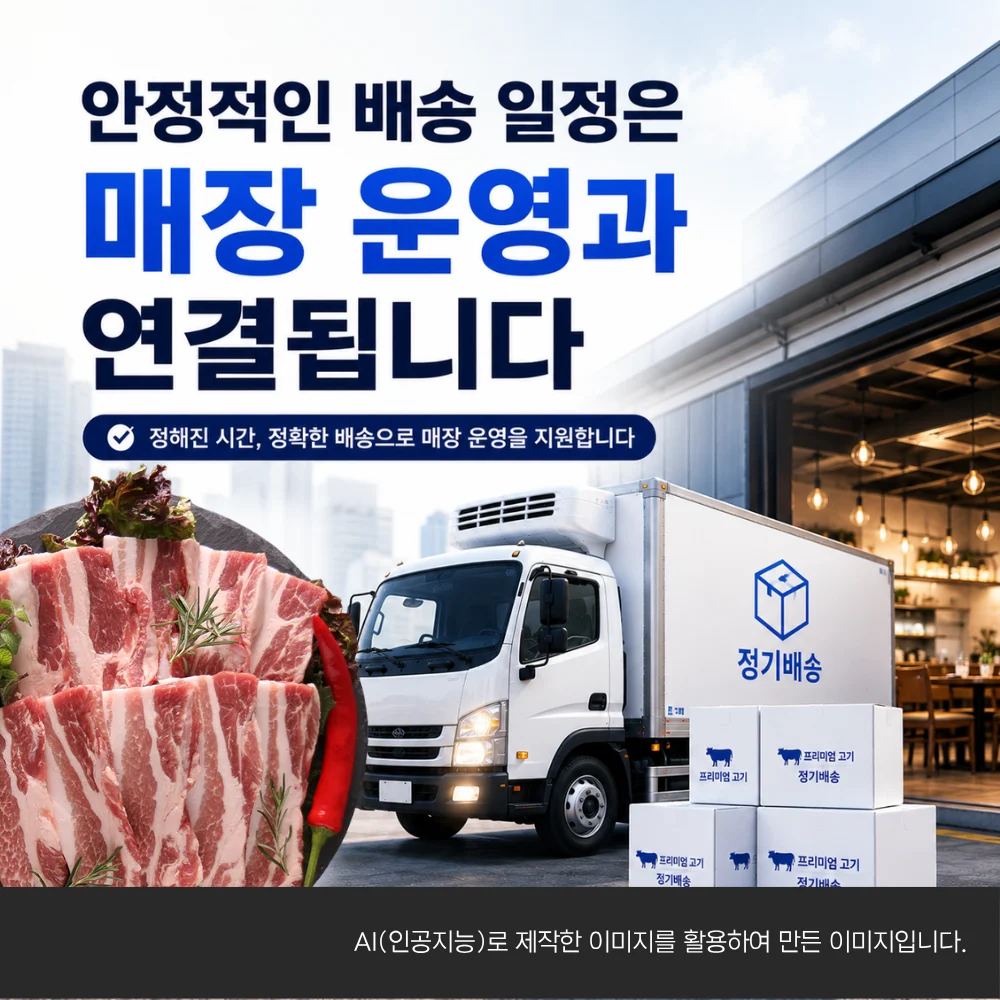 안정적인 배송은 매장 운영과 연결된다는 이미지