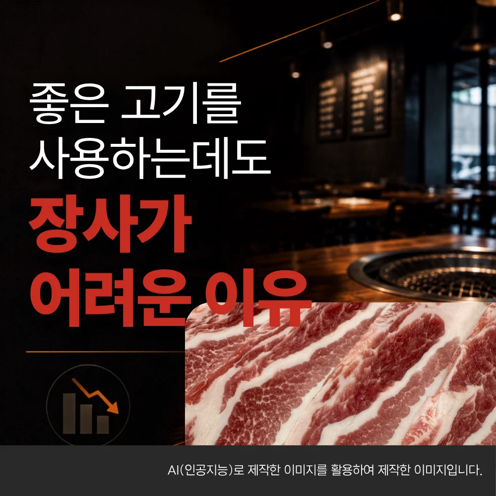 좋은 고기를 사용지만 장사가 어려운 이유
